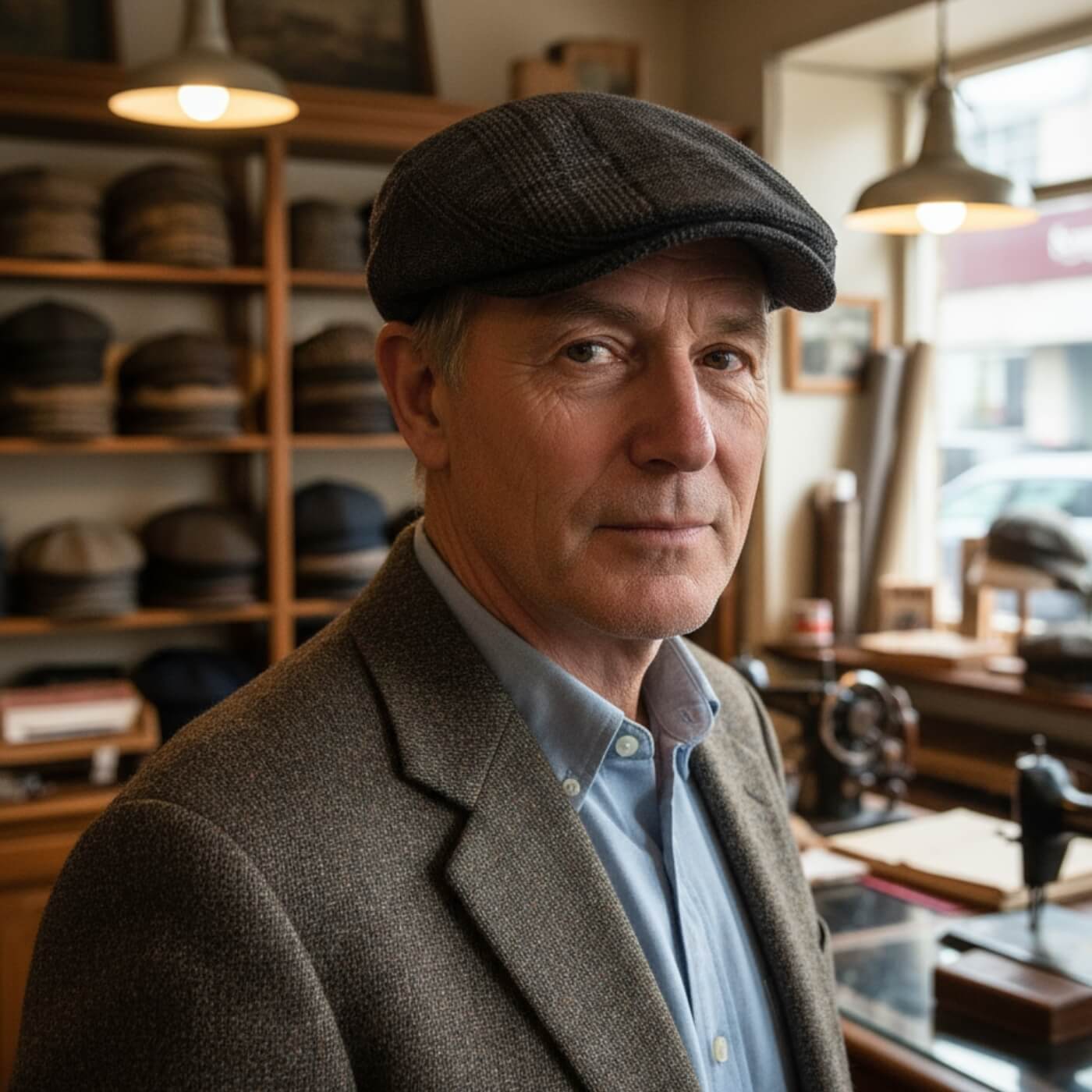 Cappello Piatto a Quadri | ALESSANDRIA
