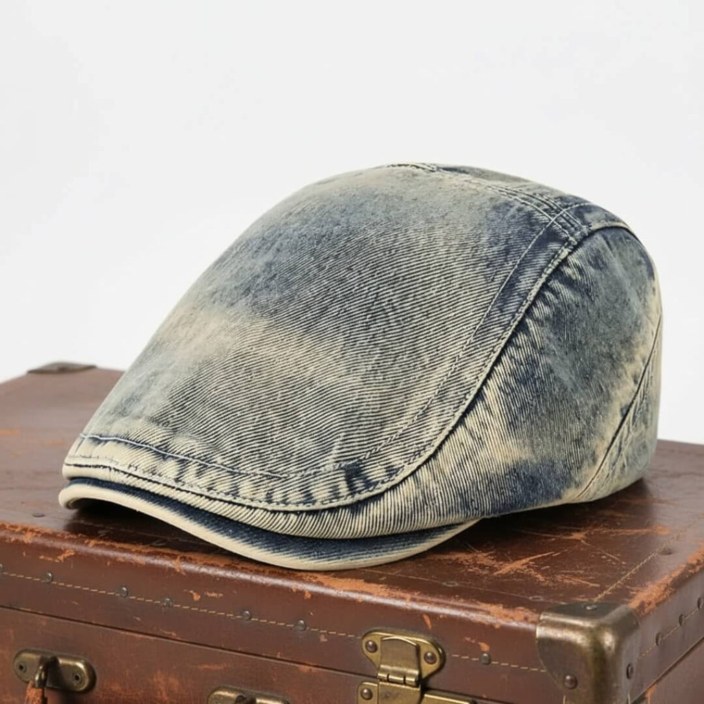 Cappello Piatto in Denim Lavato | ISERNIA