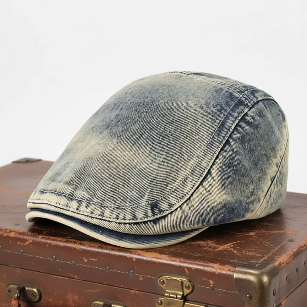 Cappello Piatto in Denim Lavato | ISERNIA