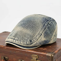 Cappello Piatto in Denim Lavato | ISERNIA