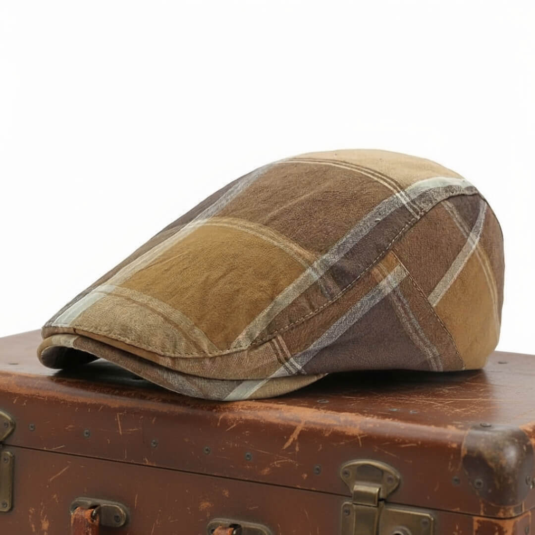 Cappello Piatto a Quadri in Cotone | TRENTO