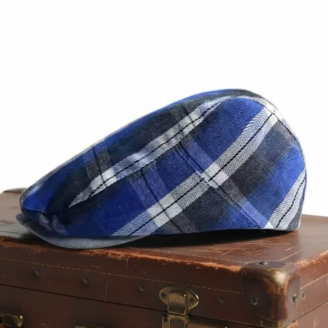 Cappello Piatto in Cotone a Quadri | VERONA