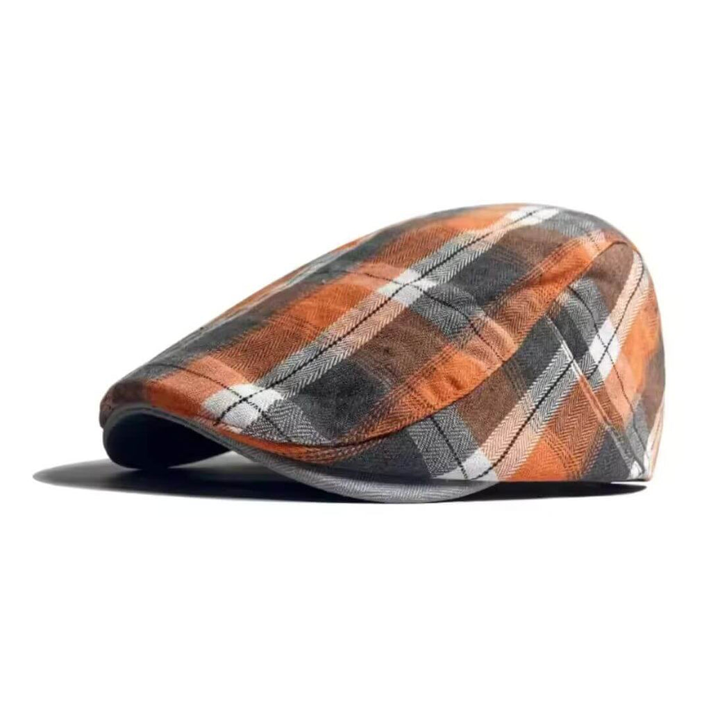 Cappello Piatto in Cotone a Quadri | VERONA
