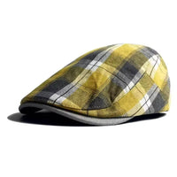 Cappello Piatto in Cotone a Quadri | VERONA