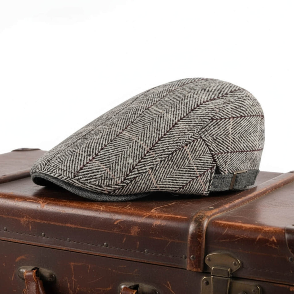 Cappello Piatto in Cotone a Spina di Pesce | COSENZA