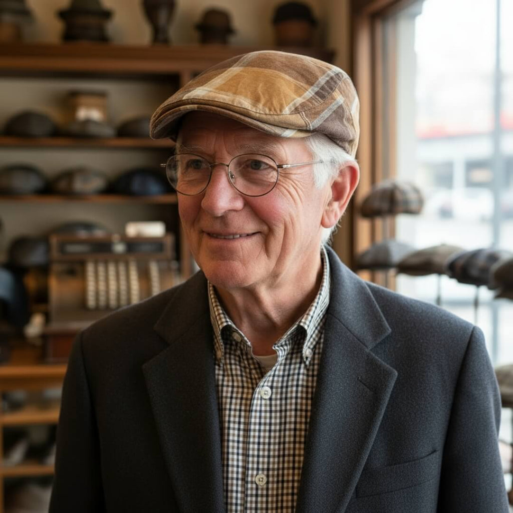 Cappello Piatto a Quadri in Cotone | TRENTO