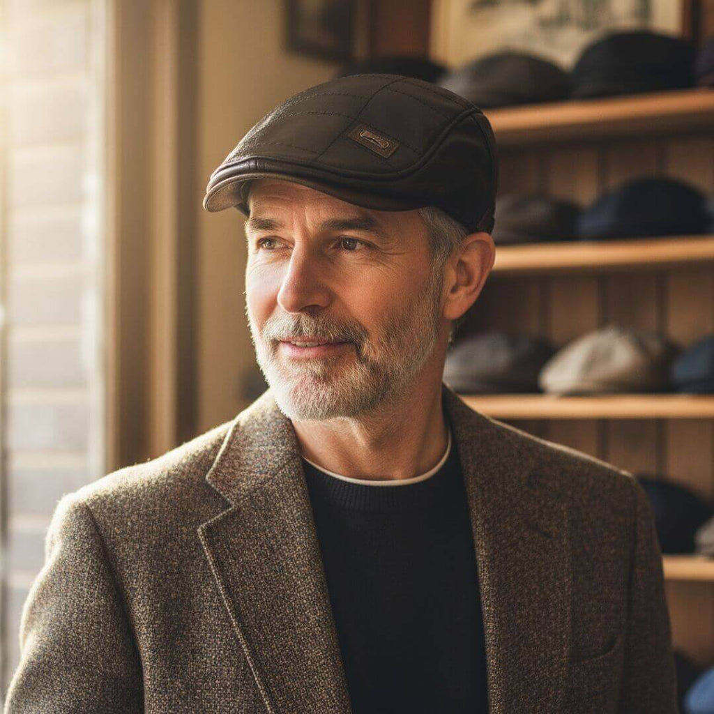 Cappello Piatto in Ecopelle | COMO