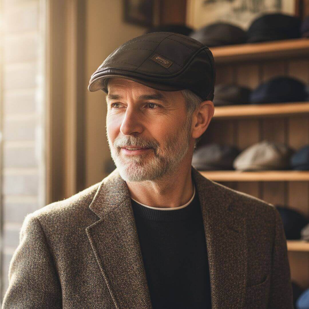 Cappello Piatto in Ecopelle | COMO
