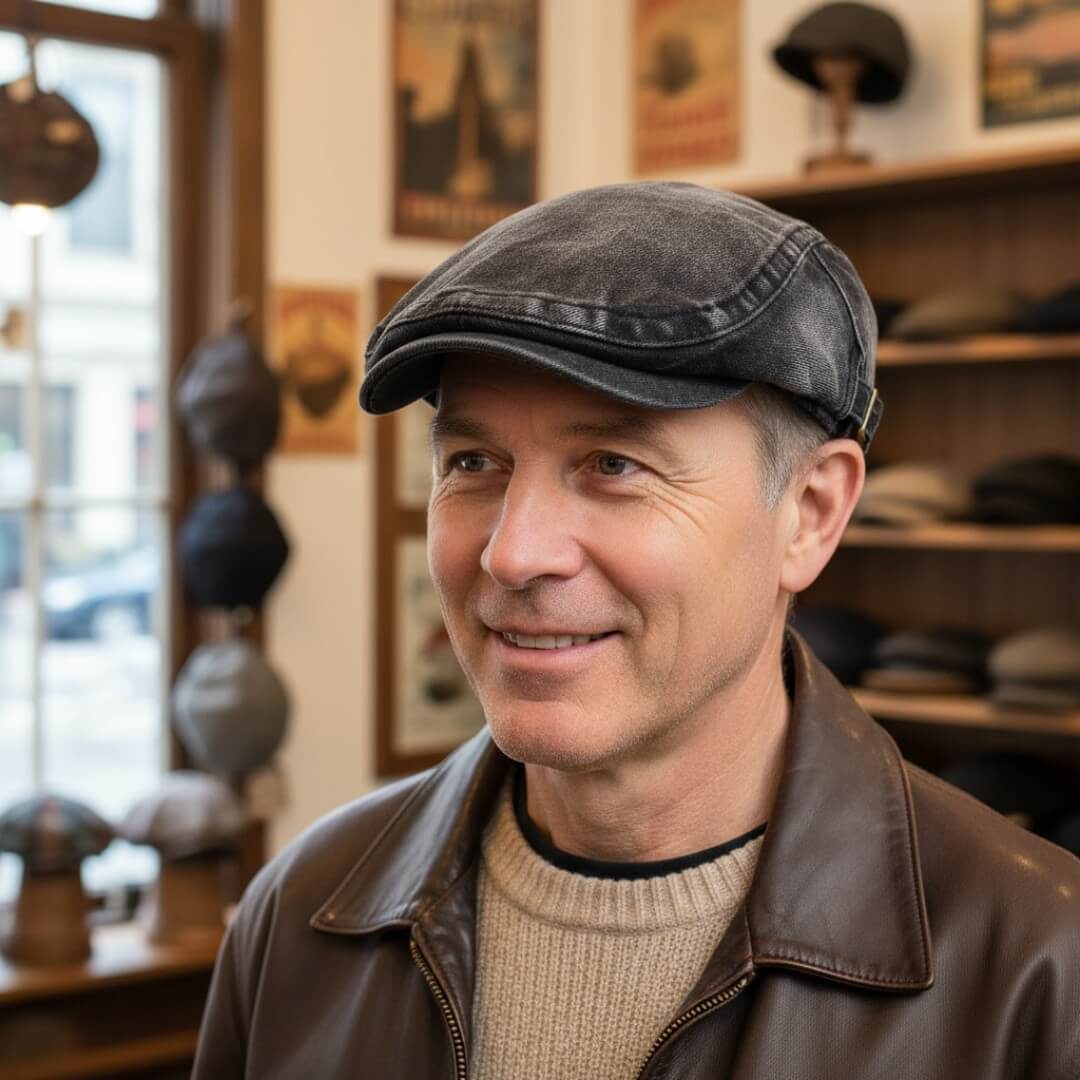 Cappello Piatto in Denim Lavato | MODENA