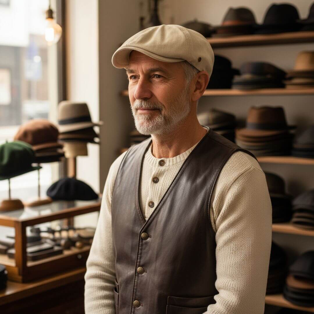 Cappello Piatto in Cotone Spazzolato | FIRENZE