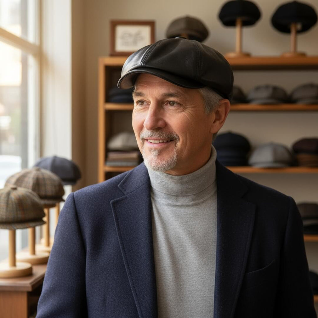 Cappello Piatto in Pelle | IMPERIA