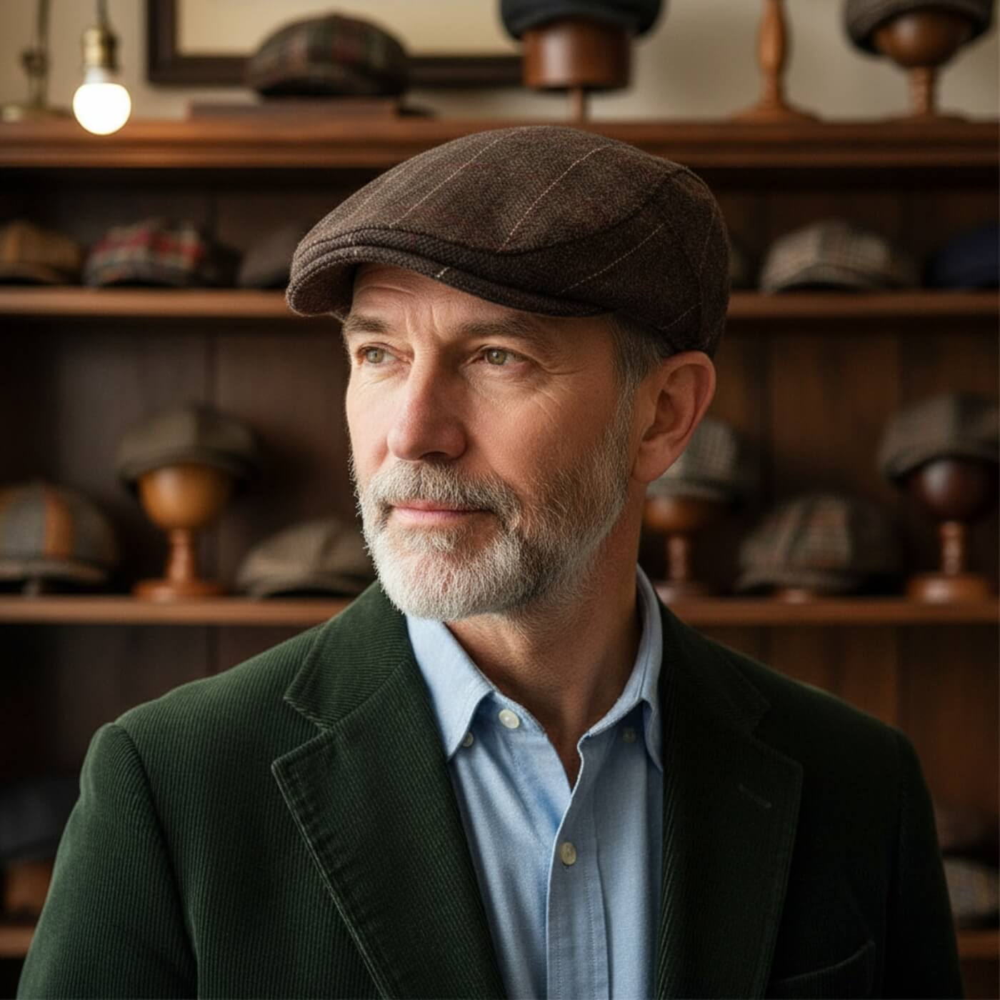 Cappello Piatto in Tweed | POTENZA