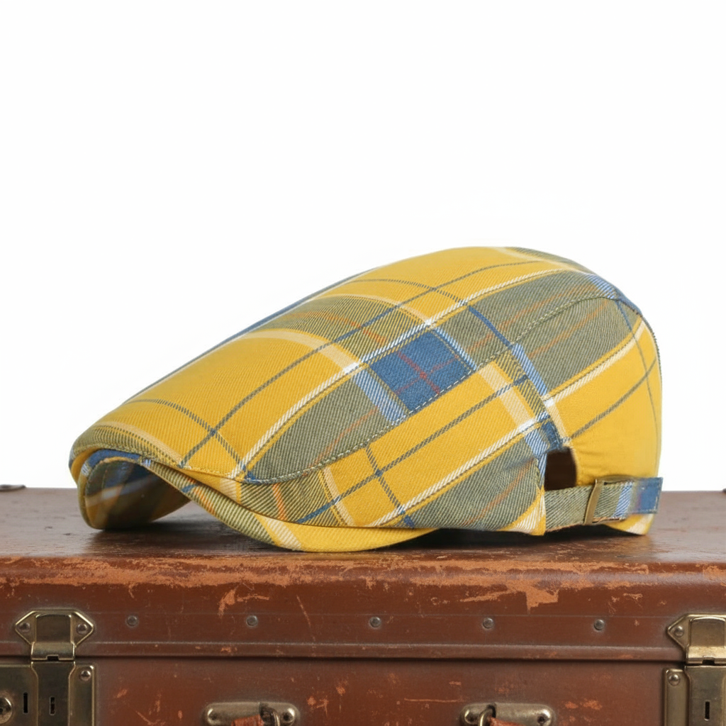 Cappello Piatto a Quadri in Cotone | PAVIA